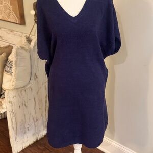 Elegant Navy V-Neck Dress